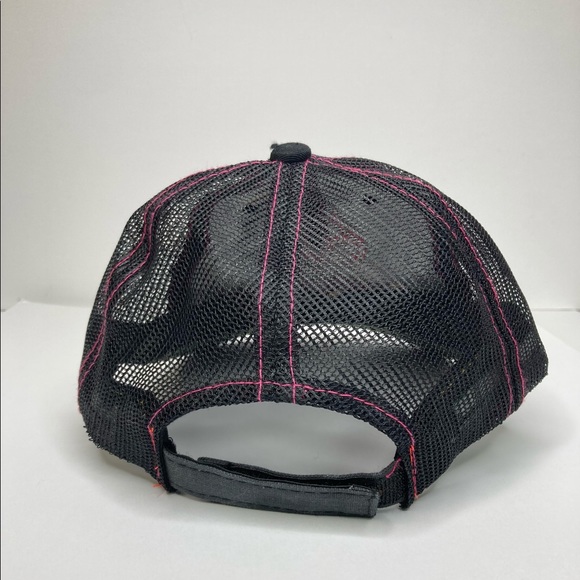 Realtree Pink Embroidered Logo w/Green & Pink Stitching Camouflage Hat for Kids - Picture 4 of 9